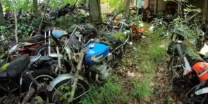 Millhares de motos vintage despejadas numa floresta dos EUA thumbnail